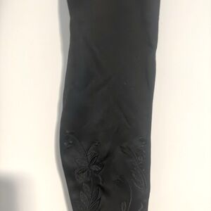 Zara satin over the knee kitten heel boots